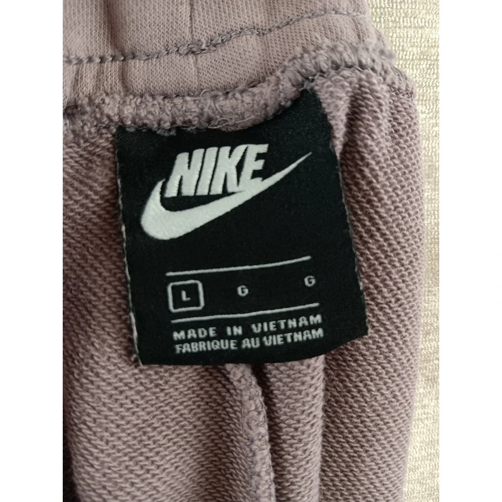 Nike Heritage French Colorblock Jogger Pants Women's Size Large Lavender‎ Gray